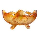 Glass fruit basket, Inwald Carnival molded glass bowl.