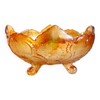 Corbeille à fruits en verre, coupe en verre moulé Inwald Carnival.