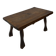 Vintage brutalist side table minimalistic design in dark wood