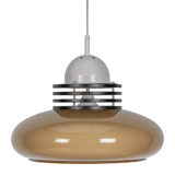 Brown and white space age pendant lamp