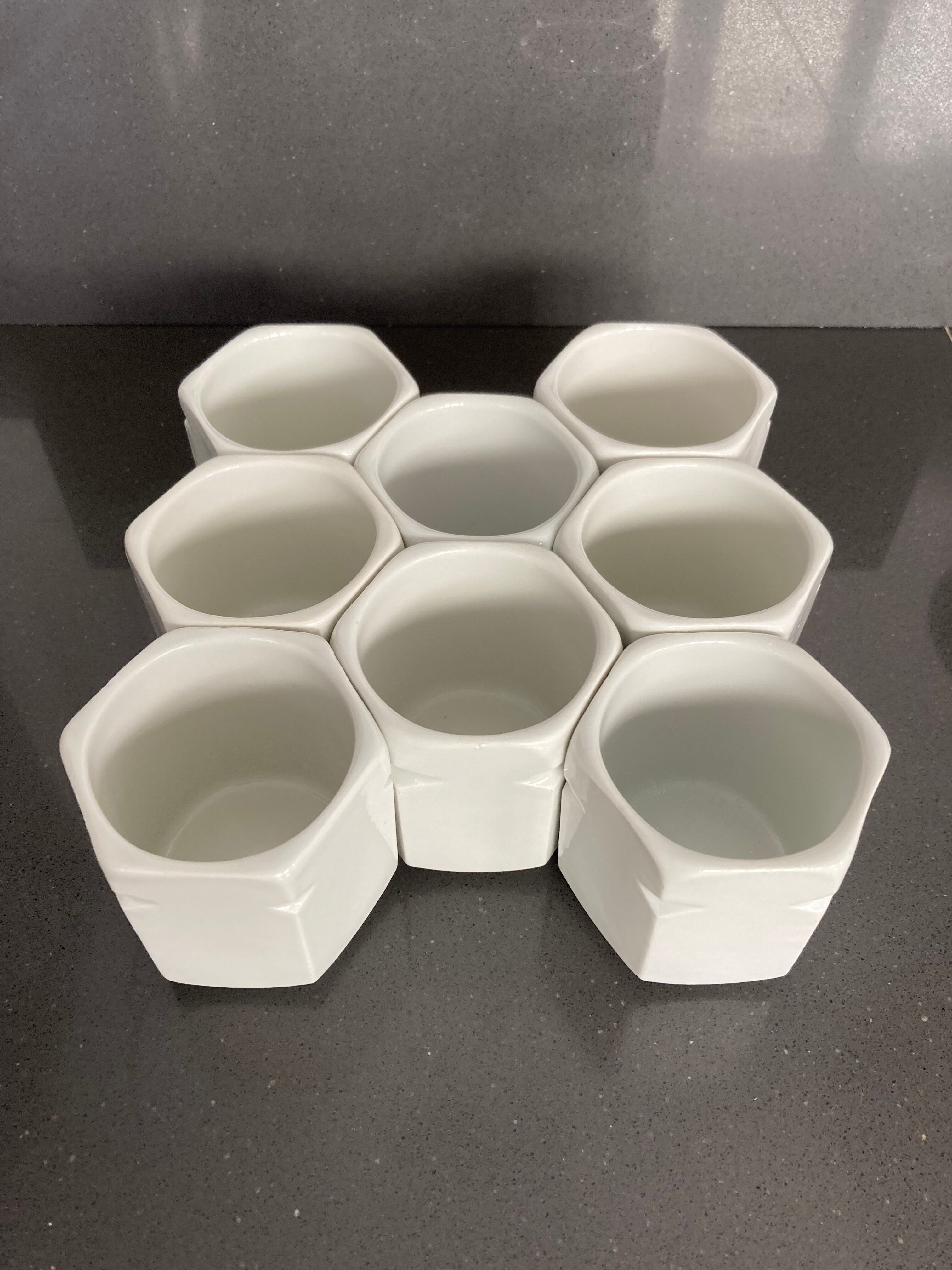 set of 8 jars yogurt porcelain Yalacta