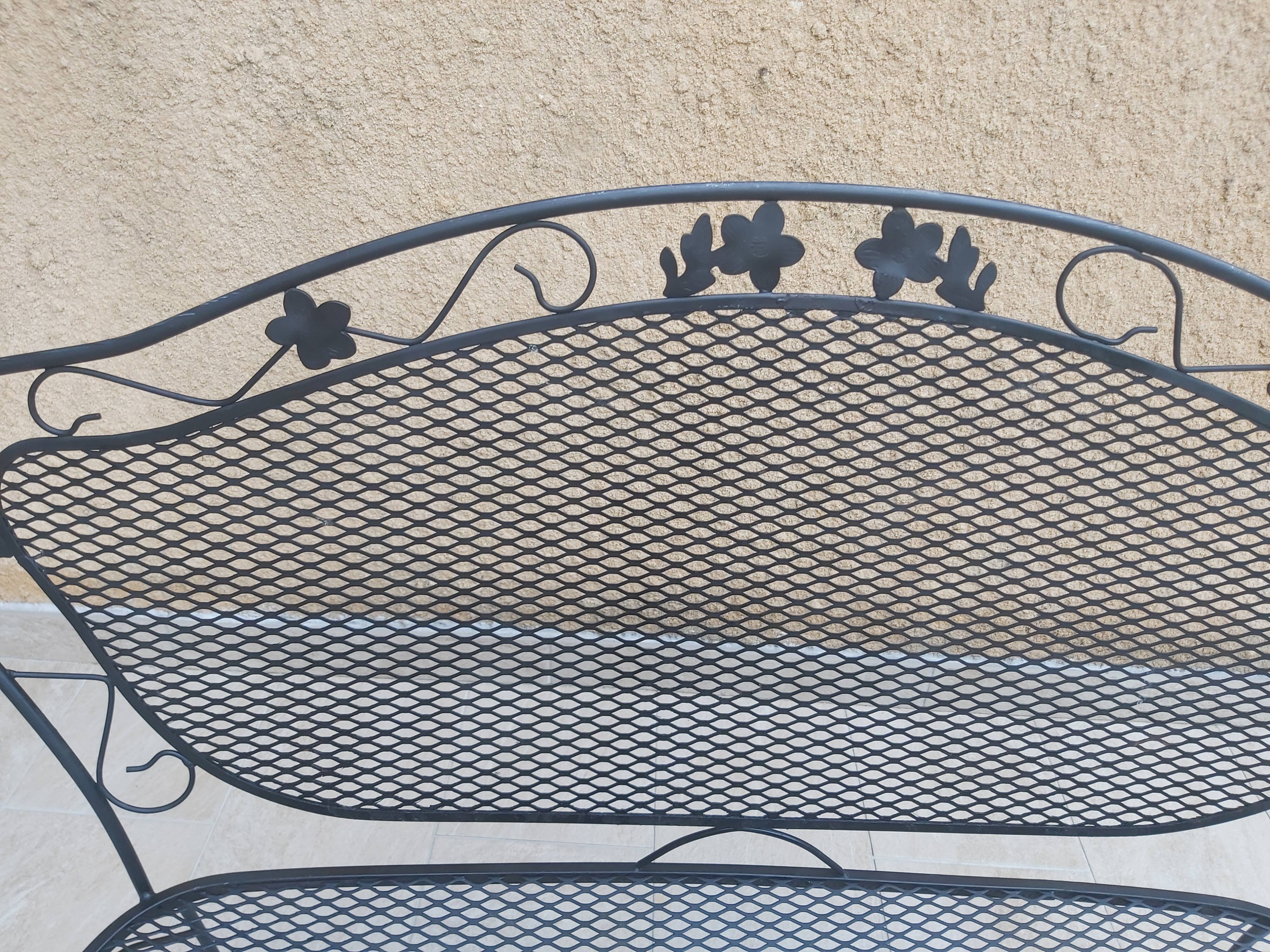 Iron garden bench