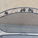Iron garden bench