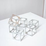 Set of 6 vintage aluminium napkin rings / egg cups by Pier