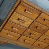 Antique British Oak Haberdashery Cabinet or Shop Counter, 1920/30s