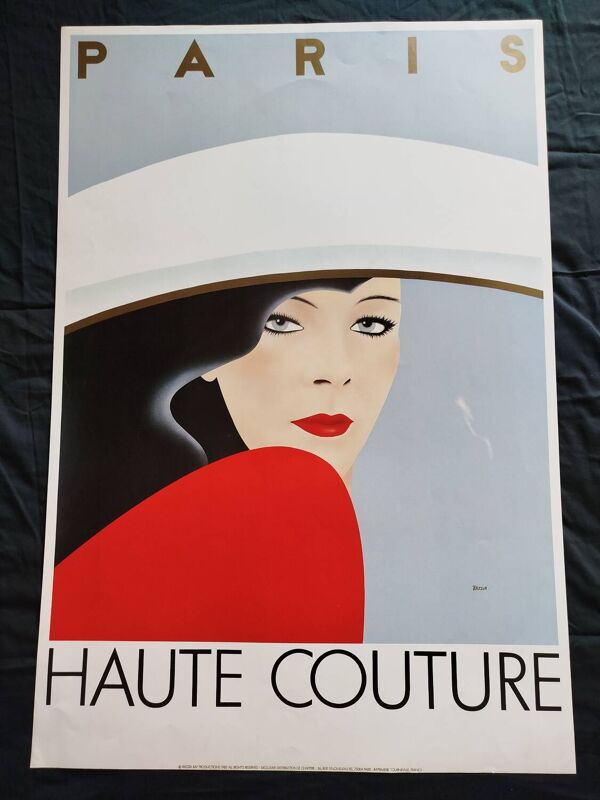 Affiche Paris Haute couture - razzia 1983