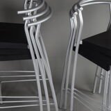 Six Stackable Hi-Glob Philippe Starck Bar Stools for Kartell, Italy, 1993