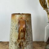 Glazed stoneware pitcher
