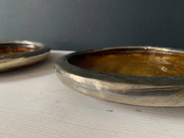 2 handmade tamegroute dishes, Morocco