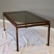 Rectangular gold wrought iron coffee table on sheet, Ramsay House