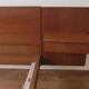 Scandinavian style bed in 140 with two integrated nightstands