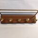 Wall coat rack gilded brass and formica 1960 vintage