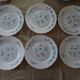 18 assiettes fleurs bleues veronica Arcopal vintage