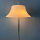 Vintage Space Age floor lamp with white plexiglass UFO shade.