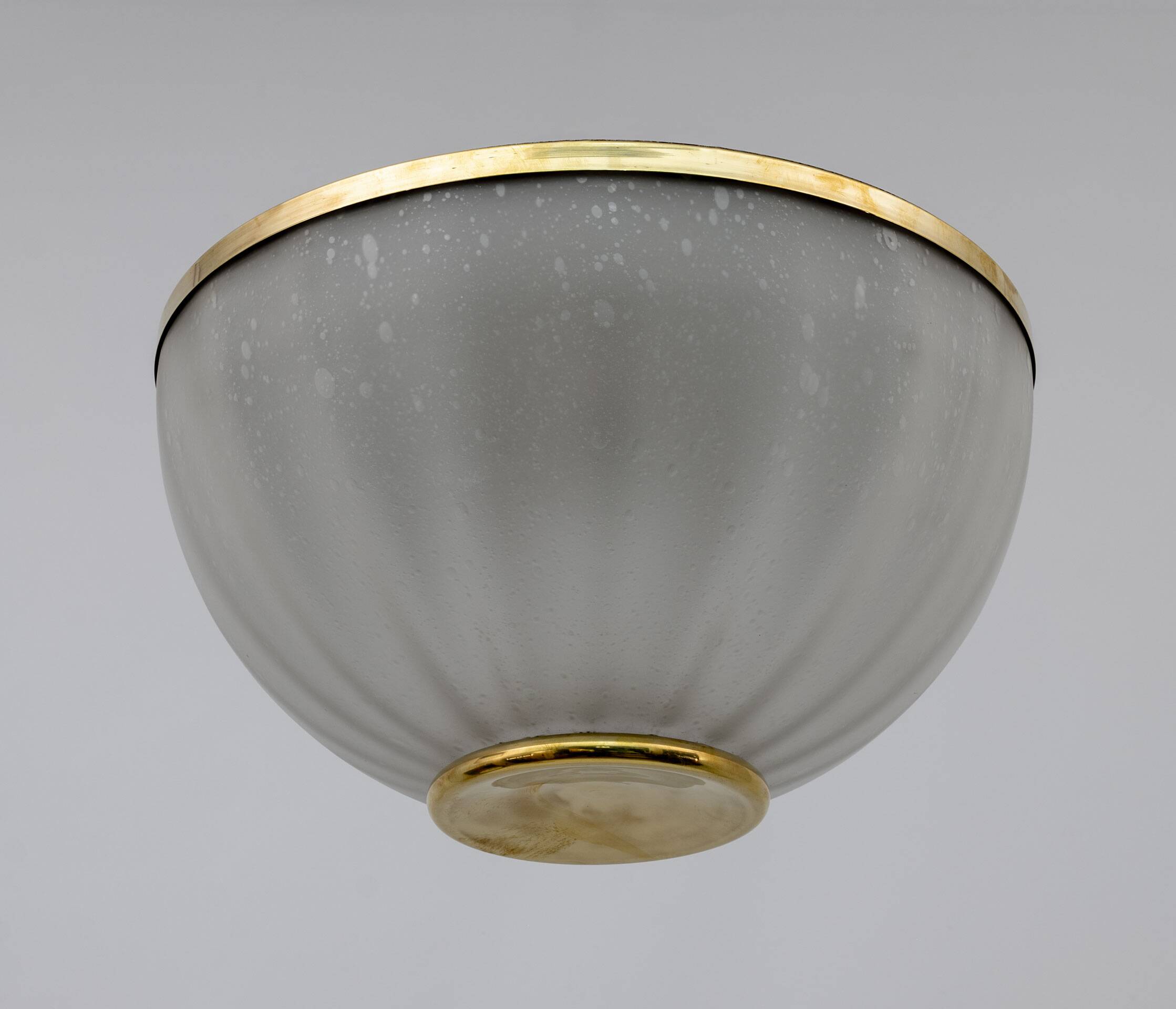 Mid-century Modern Murano Glass and Brass Ceiling Light, 1970s