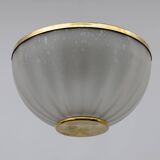 Mid-century Modern Murano Glass and Brass Ceiling Light, 1970s