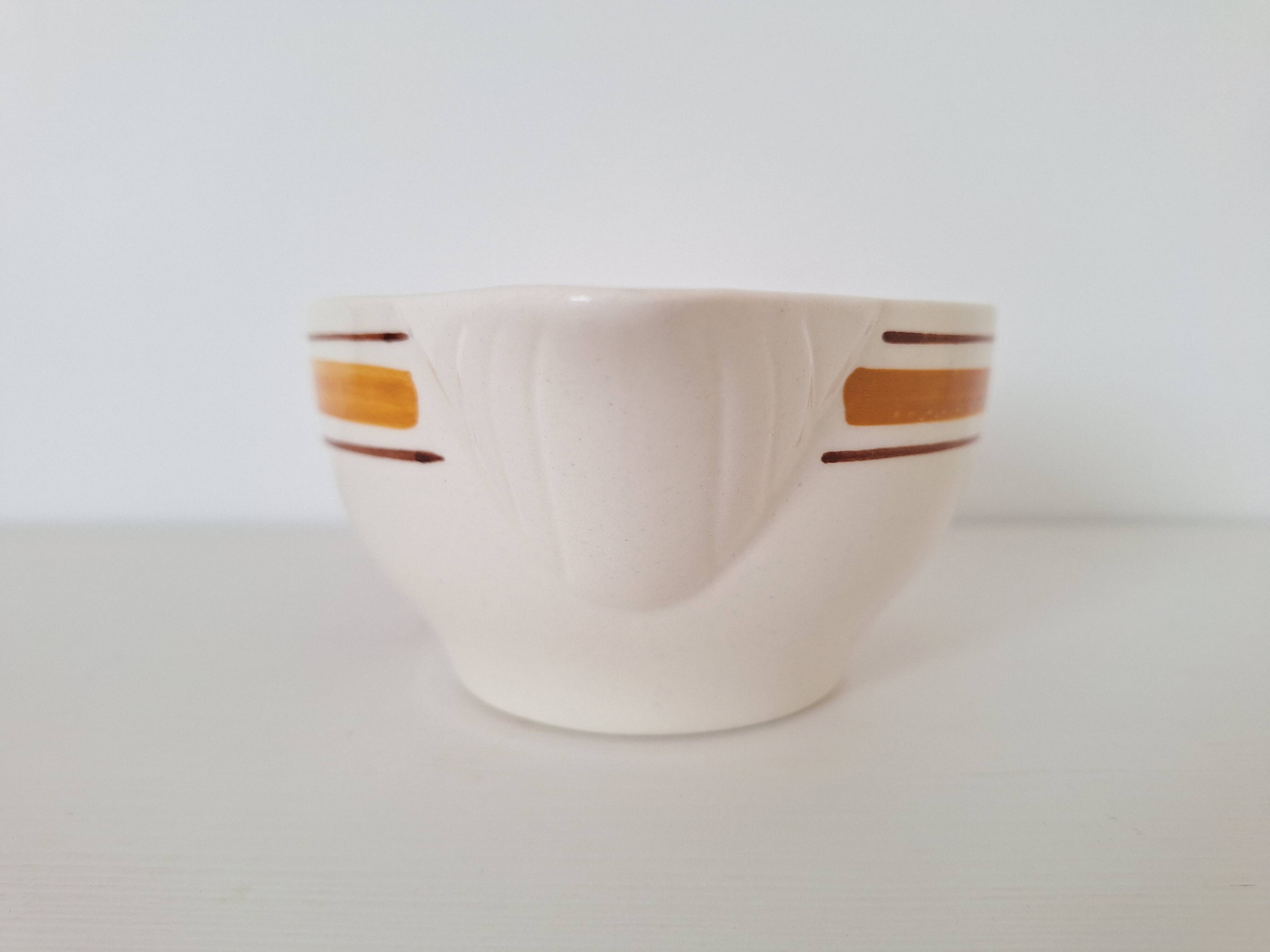 Saucière Gien marron et orange modèle Ladon