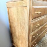 Commode vintage chêne et pieds compas