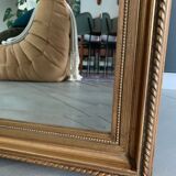 Beveled mirror gilded leaf XXth, 142x82 cm