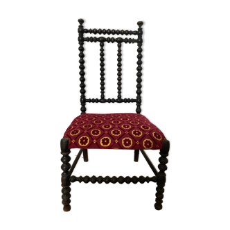 Napoleon III blackened wooden children's chair