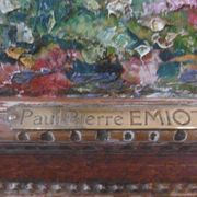 Peinture huile signee Paul Pierre Emiot - jarre provencale
