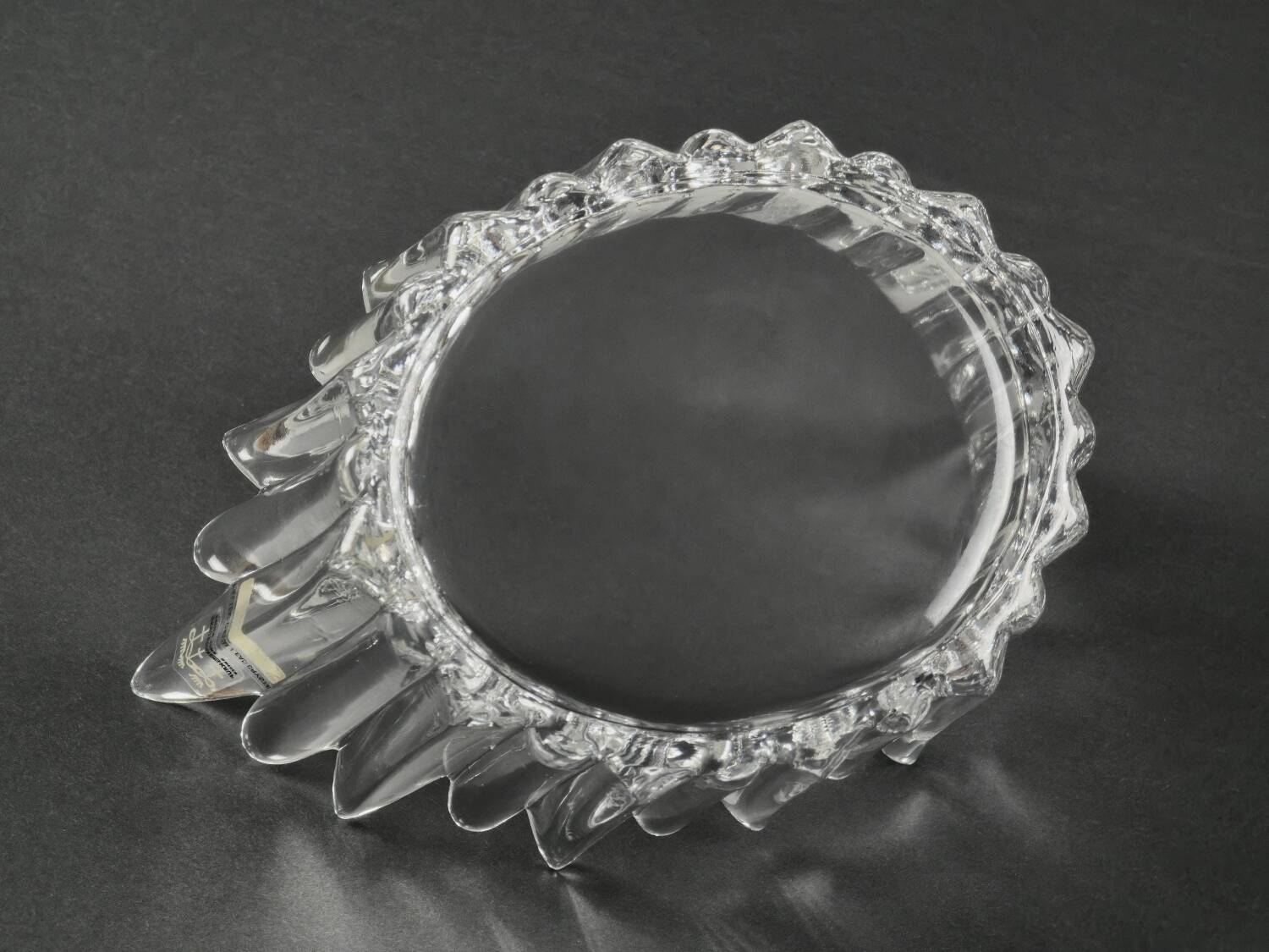Bol en cristal Skruf des années 1970 « Couronne » par Bengt Edenfalk.