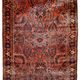 Handmade antique Persian Sarouk rug 4.1' x 6.5' (125cm x 198cm) 1920s - 1B789