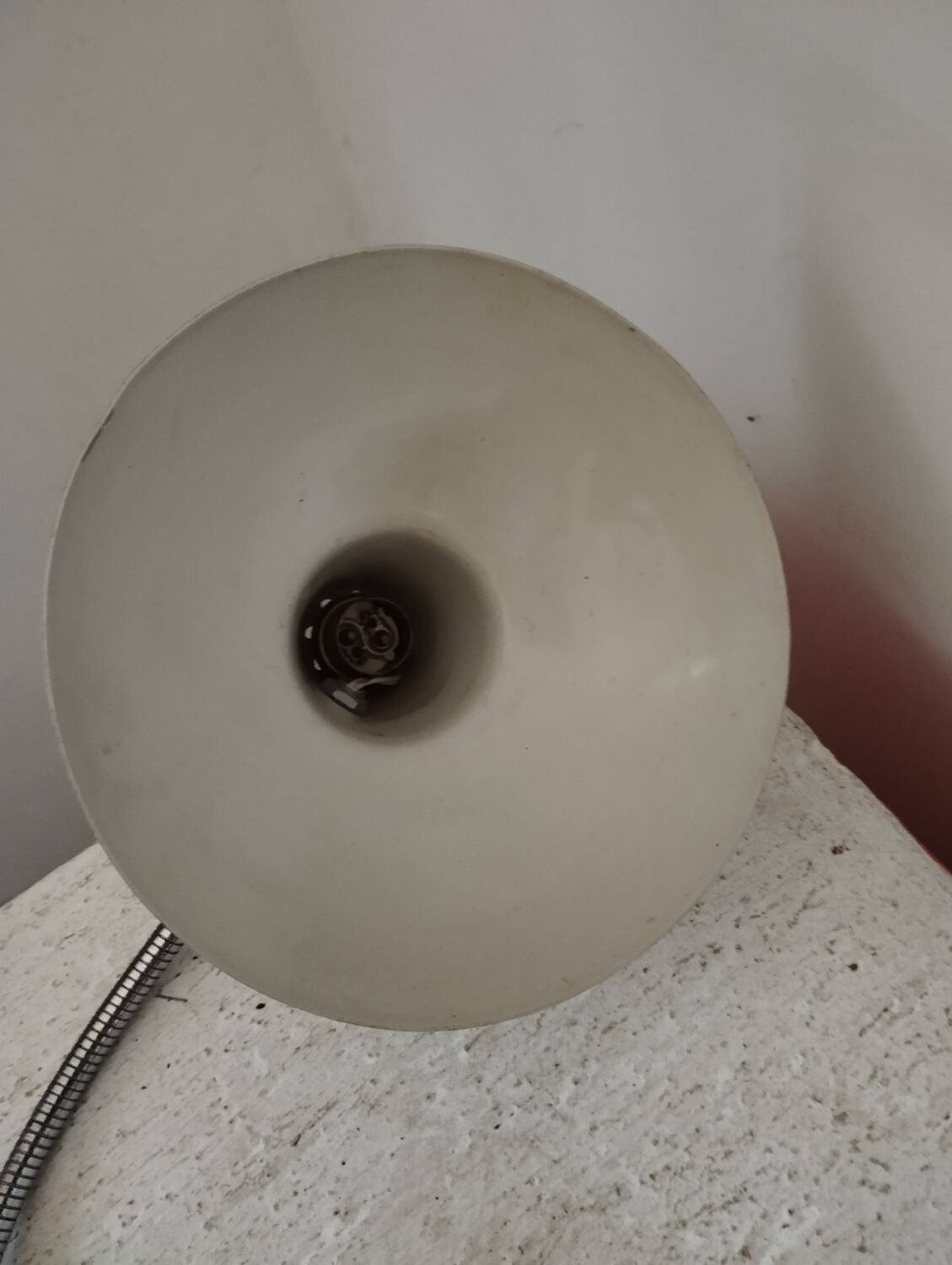 Vintage brushed aluminum wall lamp