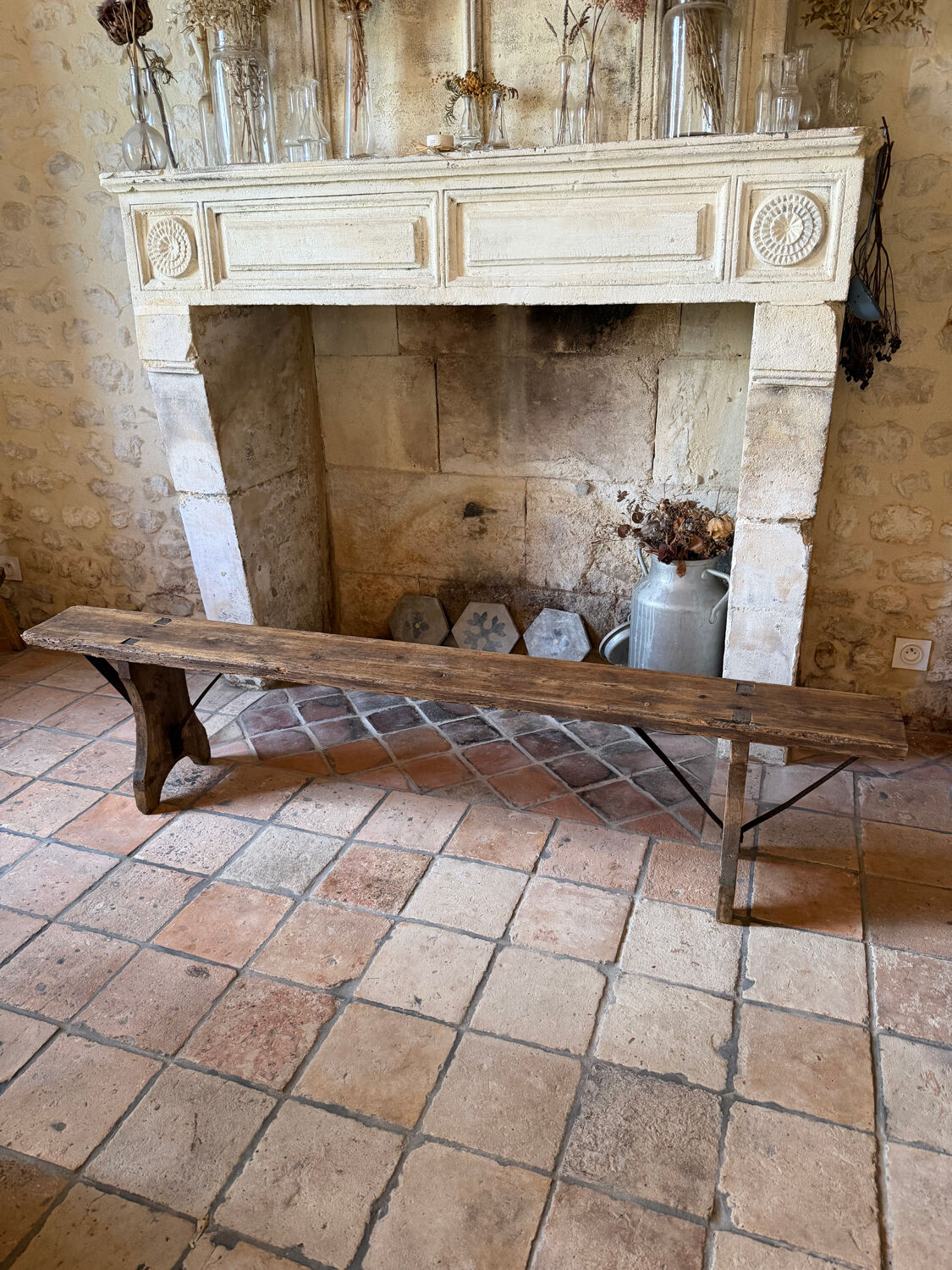 Banc de ferme rénové