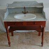 Toilet table on marble with cacker