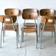 Chaises d'école, ensemble de 6