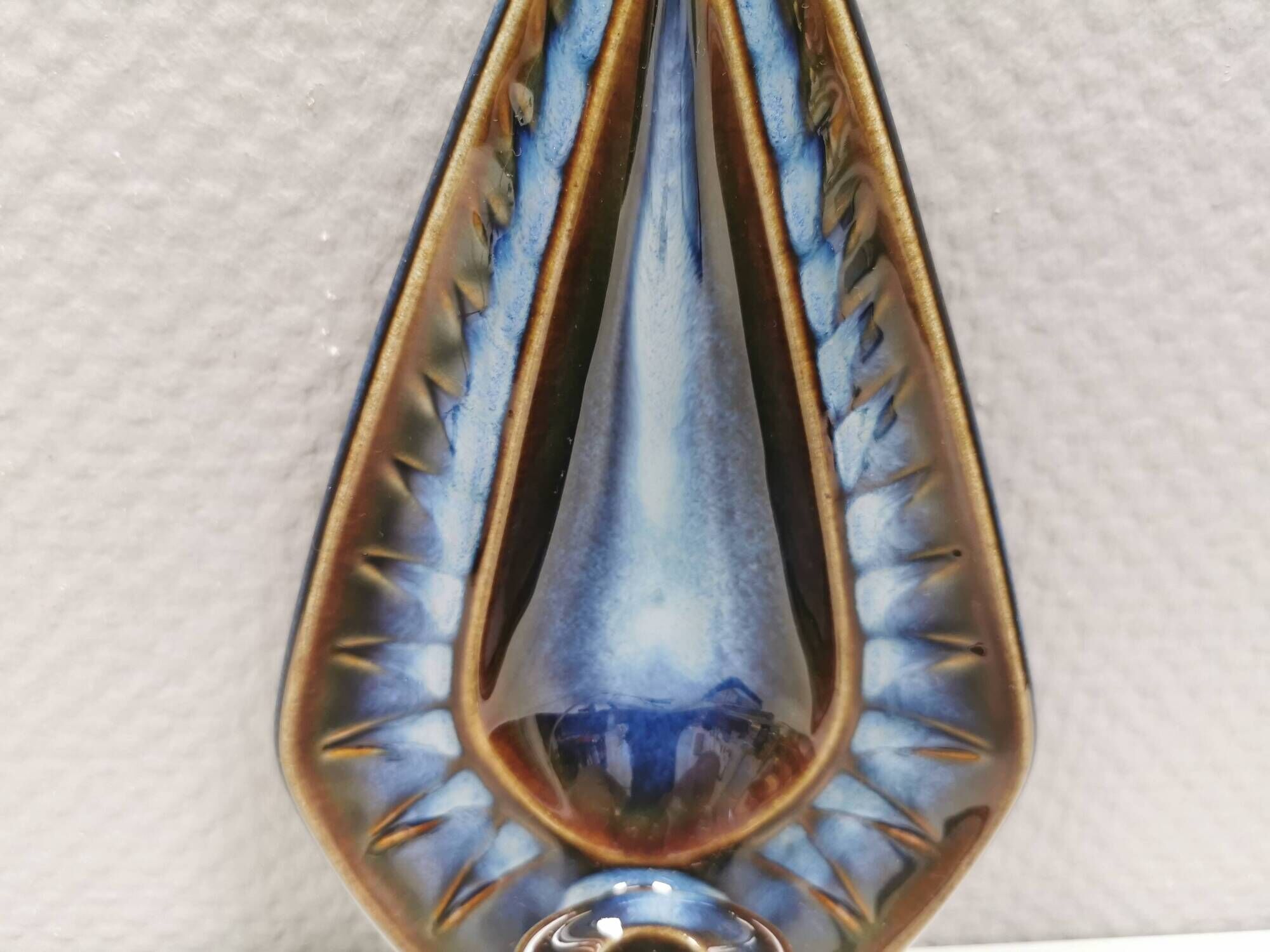 Søholm wall candlestick made of ceramic in blue colors 1960s