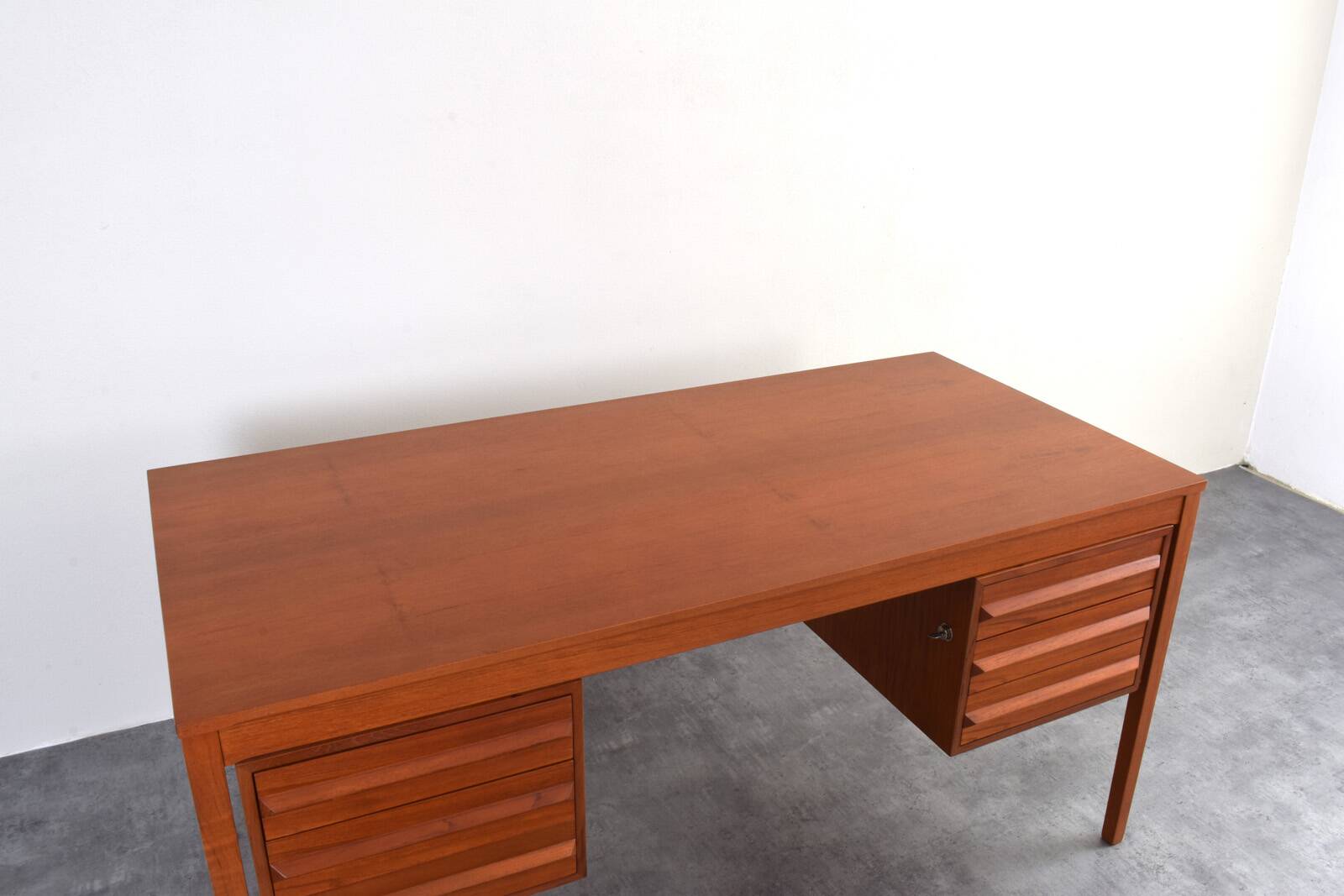 Mid-Century Teak Executive Desk by Torbjørn Afdal for Bruksbo, 1960s.