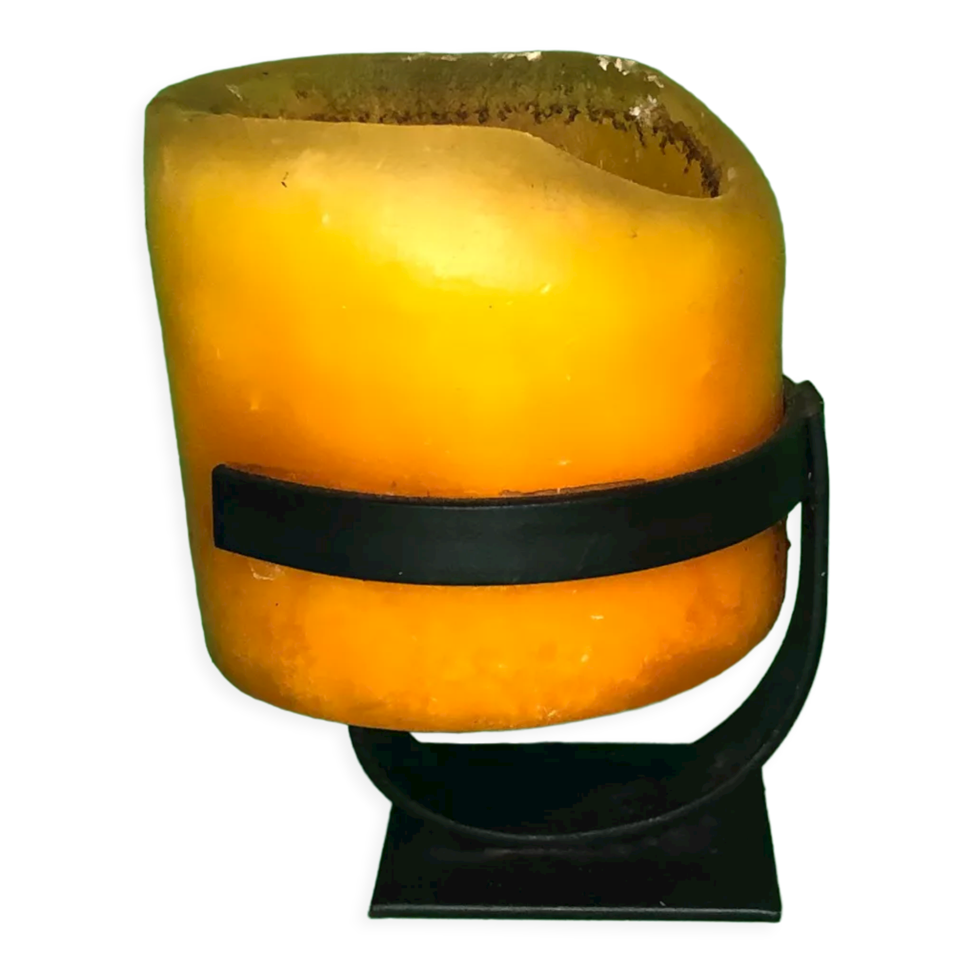 Flat iron candle holder