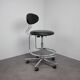 Adjustable chrome office chair on wheels, Czechoslovakia, 1980s