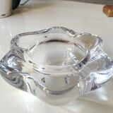 Large and Imposing Empty Pocket/Daum Crystal Ashtray, unsigned. 50s. Diam. 17.5 cm