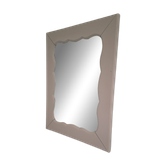 Miroir mural rectangulaire Milieu XX's cadre Rose Poudrée