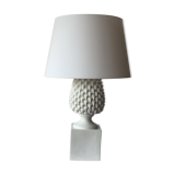 Pineapple white ceramic lamp, 1970