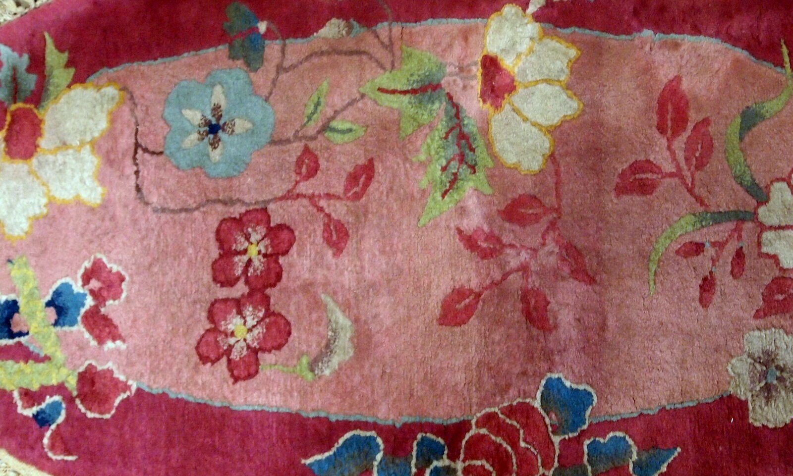 Former carpet chinese art deco done hand 61 x 125cm 1920 s