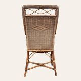 Fauteuil en rotin osier, 1950