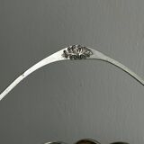 Plat ancien en verre et métal argenté