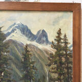 Old oil canvas turned it green 43 x 54cm