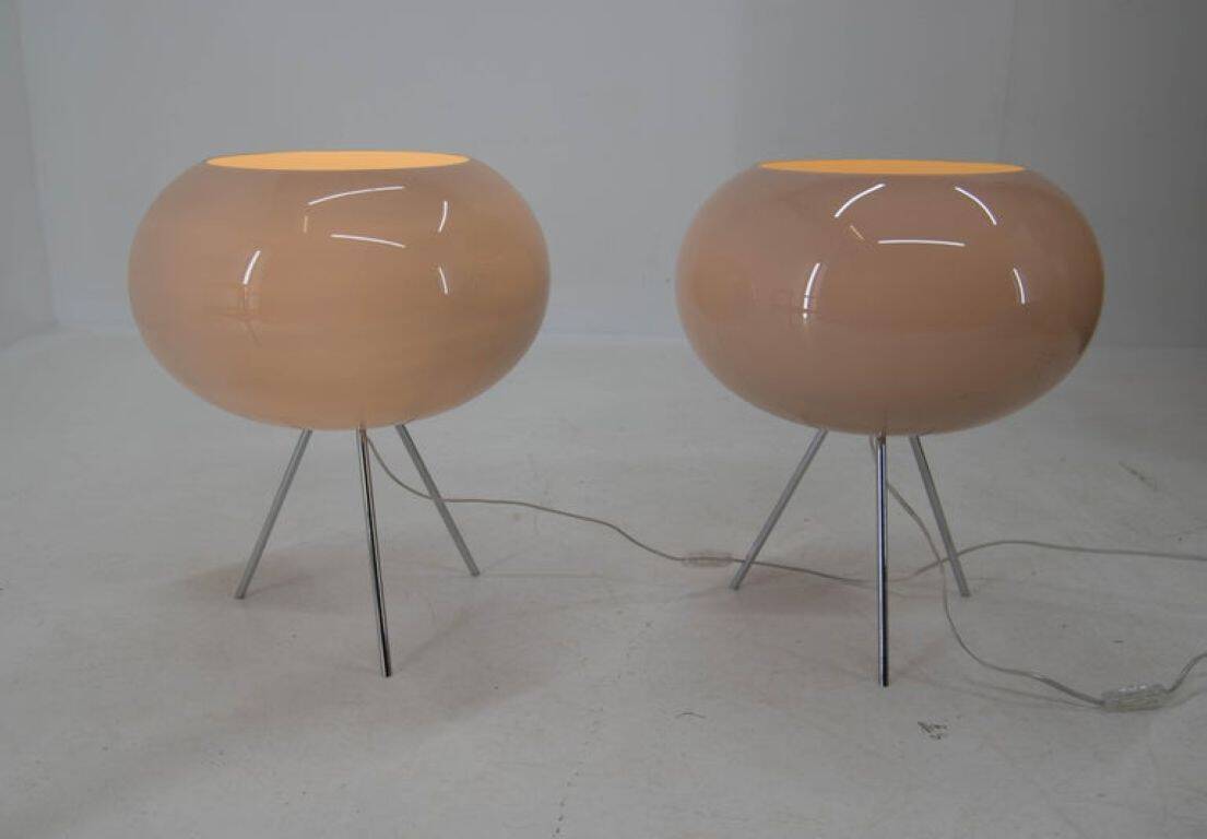 Modern Italian Glass and Steel Floor Lamp by Fontana Arte, 2010s