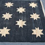 Handwoven wool and jute rug