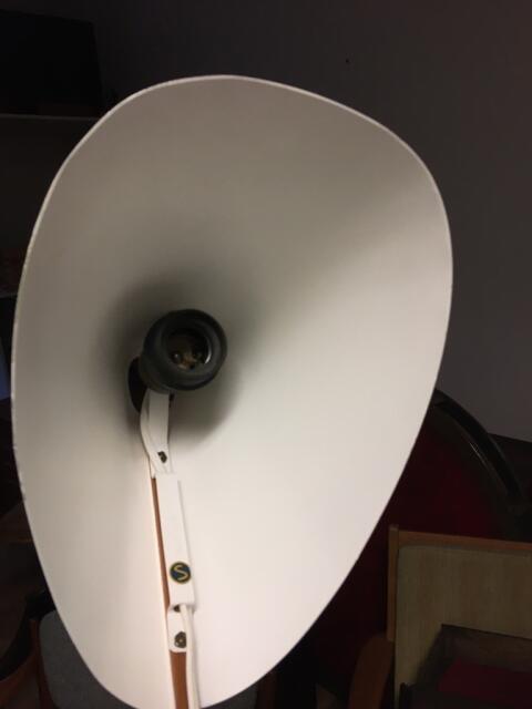 White metal and teak table lamp B54, Hans Agne Jakobsson 1950s Sweden