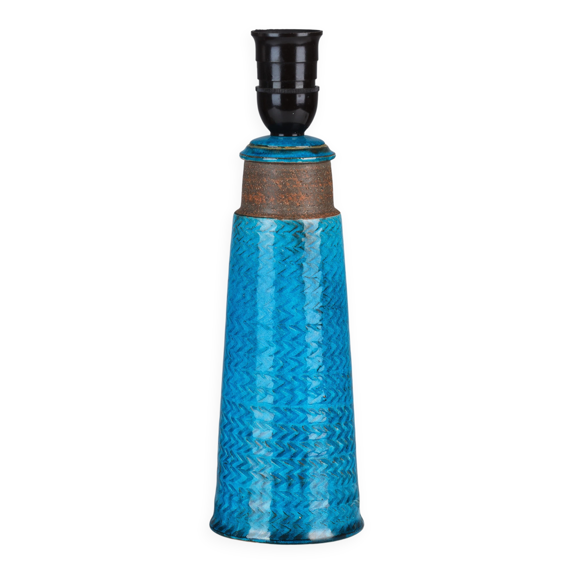 Nils Kahler table lamp in ceramic by Herman A. Kähler, Denmark, 1960 signed.