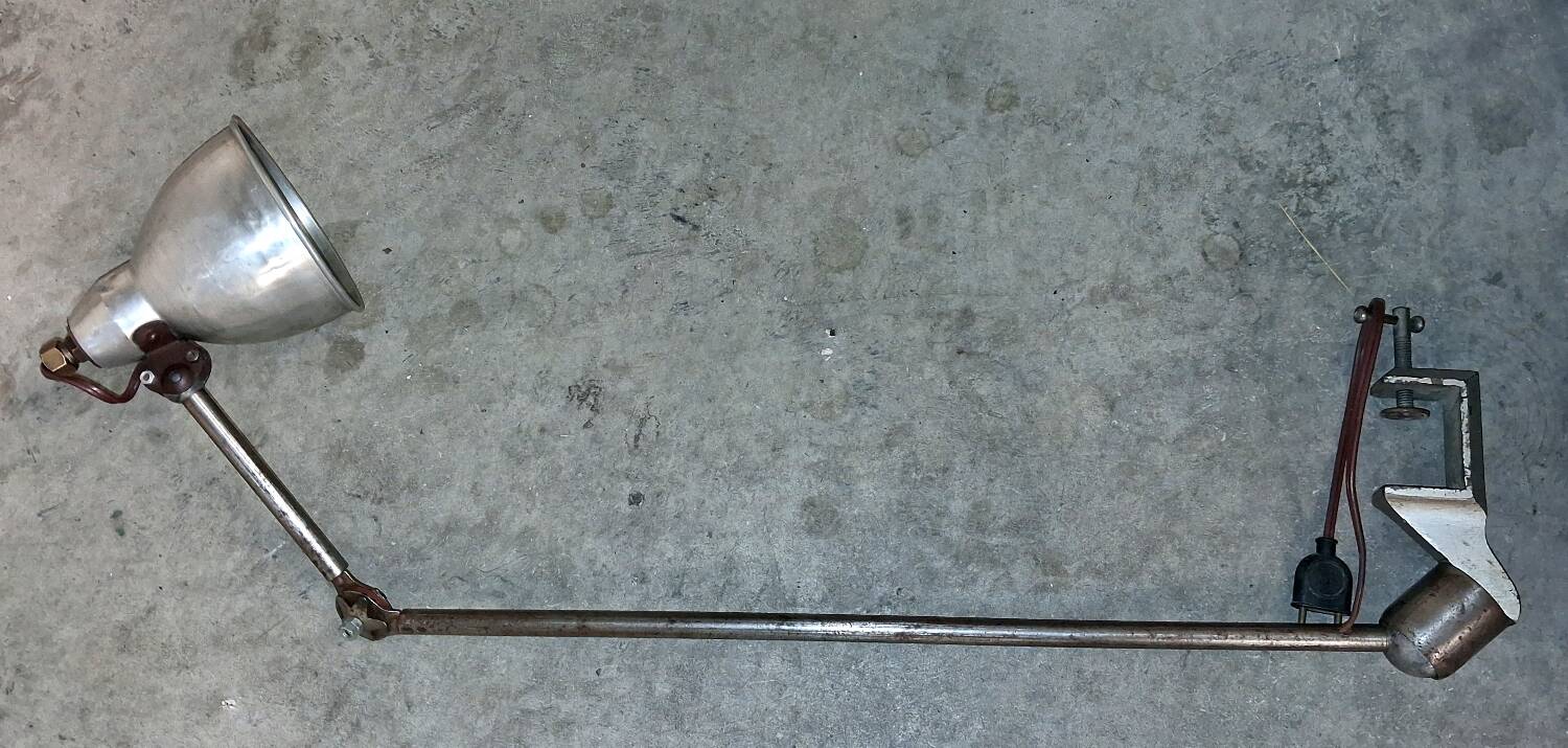 Old and authentic Mazda workshop lamp.