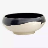 Assiette creuse / bowl noir et beige