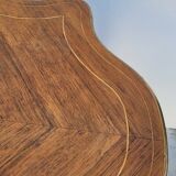 Napoleon III violin-shaped middle desk table 19th in marquetry