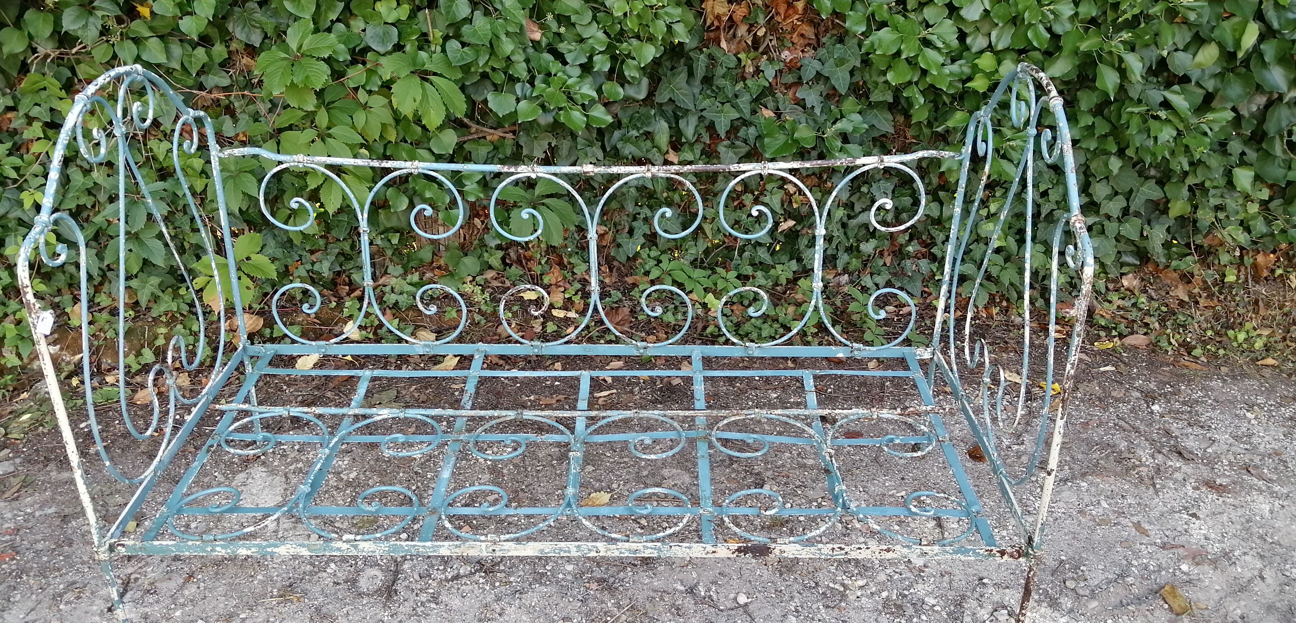 Wrought iron bench